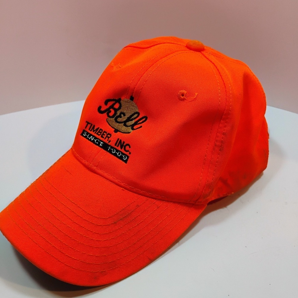 Baseball Cap Bell Timber Inc, 1908  Safety Orange Outdoor Cap One Size Fits Most